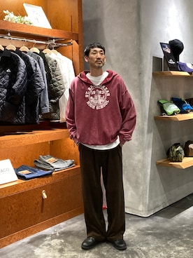 「CIAOPANIC TYPY（チャオパニックティピー）の【冬も暖かい◎】男女兼用/モールタックストレートパンツ（スラックス）」を使った、yonmaru2さん（メンズ・175cm）の冬コーディネート