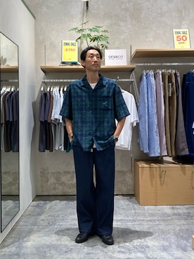 「GEVACO（ゲバコ）のアイテム」を使った、yonmaru2さん（メンズ・175cm）の夏コーディネート