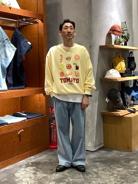 「CIAOPANIC TYPY（チャオパニックティピー）のアイテム（パンツ）」を使った、yonmaru2さん（メンズ・175cm）の春コーディネート