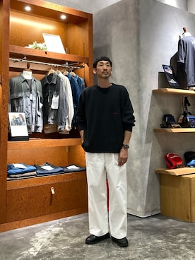 「アイテム（ニット/セーター）」を使った、yonmaru2さん（メンズ・175cm）の夏コーディネート