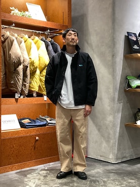 「アイテム（ナイロンジャケット）」を使った、yonmaru2さん（メンズ・175cm）の冬コーディネート