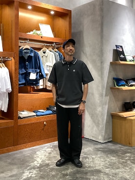 「アイテム（キャップ）」を使った、yonmaru2さん（メンズ・175cm）の夏コーディネート