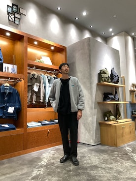 「ボア」｜「アイテム（ブルゾン）」を使った、yonmaru2さん（メンズ・175cm）の秋コーディネート