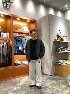 「CIAOPANIC TYPY（チャオパニックティピー）のアイテム（スウェットパンツ）」を使った、yonmaru2さん（メンズ・175cm）の冬コーディネート