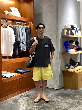 「Disney（ディズニー）のアイテム」を使った、yonmaru2さん（メンズ・175cm）の夏コーディネート
