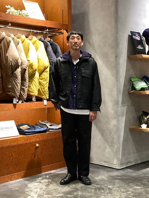 セール】【ユニセックス】3WAY襟ボア取り外し可能/合皮/レザージップ