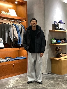 「アイテム（ダウンジャケット/コート）」を使った、yonmaru2さん（メンズ・175cm）の秋コーディネート