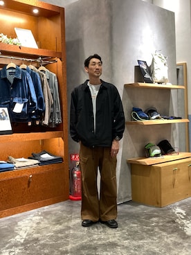 「アイテム（ナイロンジャケット）」を使った、yonmaru2さん（メンズ・175cm）の秋コーディネート