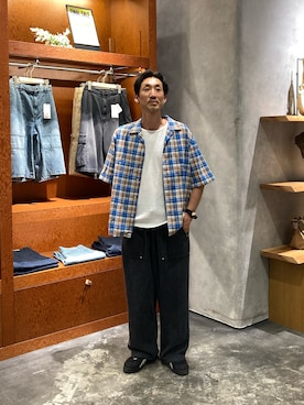 「CIAOPANIC TYPY（チャオパニックティピー）のアイテム（パンツ）」を使った、yonmaru2さん（メンズ・175cm）の夏コーディネート