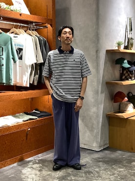 「GEVACO（ゲバコ）のアイテム」を使った、yonmaru2さん（メンズ・175cm）の夏コーディネート