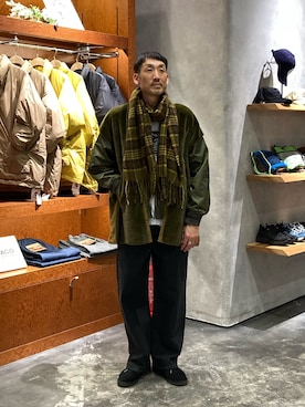 「アイテム（ミリタリージャケット）」を使った、yonmaru2さん（メンズ・175cm）の冬コーディネート