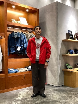 「アイテム（マウンテンパーカー）」を使った、yonmaru2さん（メンズ・175cm）の秋コーディネート