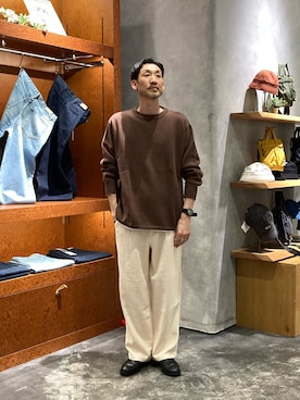 「CIAOPANIC TYPY（チャオパニックティピー）のアイテム（スラックス）」を使った、yonmaru2さん（メンズ・175cm）の春コーディネート