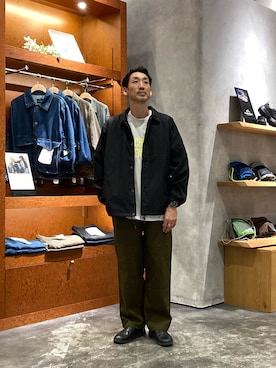 「アイテム（ナイロンジャケット）」を使った、yonmaru2さん（メンズ・175cm）の秋コーディネート