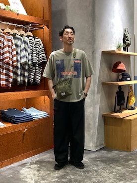 「PENNEYS（ぺニーズ）のアイテム（バッグ）」を使った、yonmaru2さん（メンズ・175cm）の夏コーディネート