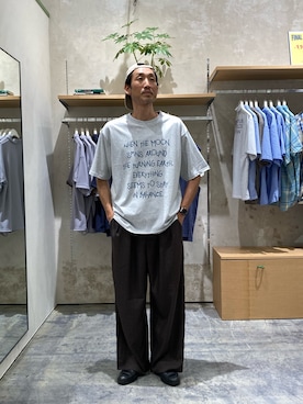 「CIAOPANIC TYPY（チャオパニックティピー）の【UNISEX】タックボリュームワイドスラックスパンツ/サイドラインスラックス（スラックス）」を使った、yonmaru2さん（メンズ・175cm）の秋コーディネート