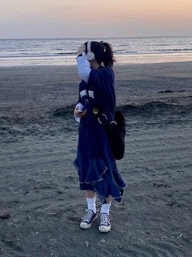 「beats（ビーツ）のアイテム」を使った、ayumiさん（レディース・163cm）の秋コーディネート