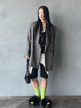 「ADAM ET ROPE'（アダムエロペ）のアイテム」を使った、abe sakiさん（レディース・157cm）の夏コーディネート