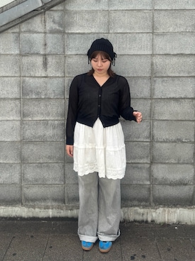 「アイテム（ニットキャップ/ビーニー）」を使った、aoiさん（レディース・167cm）の夏コーディネート
