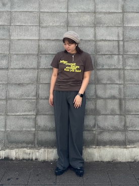「アイテム（ハンチング/ベレー帽）」を使った、aoiさん（レディース・167cm）の夏コーディネート