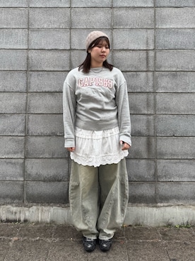 「トレーナー」｜aoiさん（レディース・167cm）の冬コーディネート