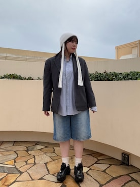 「OVERRIDE（オーバーライド）のアイテム（ハット）」を使った、aoiさん（レディース・167cm）の秋コーディネート