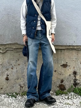 「アイテム（ベスト）」を使った、taigavintageさん（メンズ・169cm・20代）の秋コーディネート