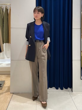 「アイテム（ジャケット/アウター）」を使った、fhanaさん（レディース・153cm）の秋コーディネート