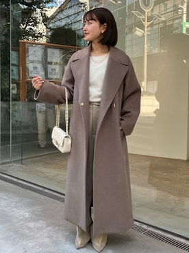 「NOLLEY’S Sophi（ノーリーズソフィ）のアイテム（その他アウター）」を使った、fhanaさん（レディース・153cm）の冬コーディネート