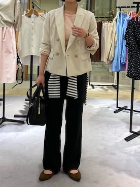 「NOLLEY’S Sophi（ノーリーズソフィ）のアイテム（テーラードジャケット）」を使った、fhanaさん（レディース・153cm）の春コーディネート