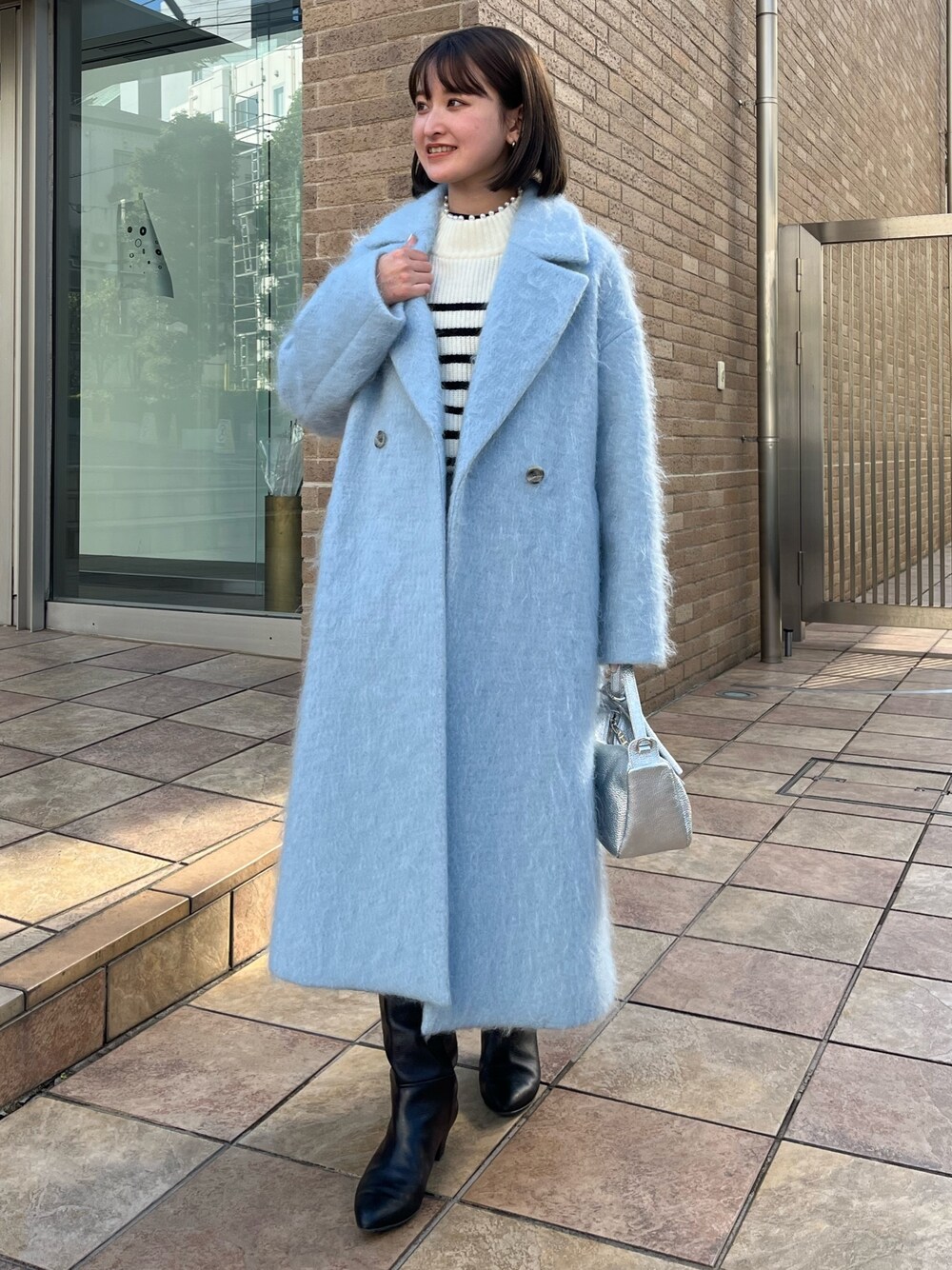 ◇【WEB限定カラーあり】ループカットロングシャギーコートを使った