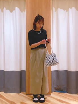 「マクラメ」｜ひらさわさん（レディース・165cm）の春コーディネート
