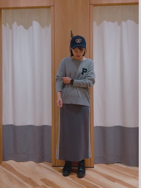 「Samansa Mos2 blue（サマンサモスモスブルー）のアイテム（帽子）」を使った、ひらさわさん（レディース・165cm）の冬コーディネート