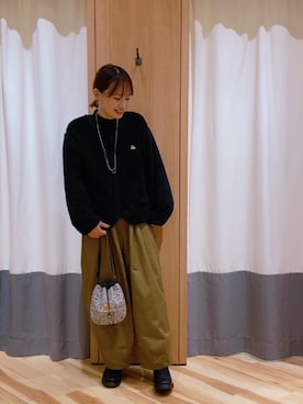 「サマンサモスモス」｜「アイテム（ブルゾン）」を使った、ひらさわさん（レディース・165cm）の冬コーディネート