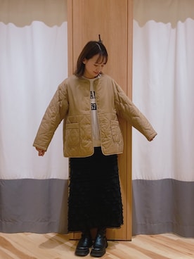 「サマンサモスモス」｜「アイテム（ブルゾン）」を使った、ひらさわさん（レディース・165cm）の秋コーディネート