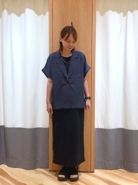 「Samansa Mos2 blue」｜ひらさわさん（レディース・165cm）の秋コーディネート