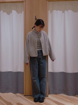 「サマンサモスモス」｜「アイテム（ブルゾン）」を使った、ひらさわさん（レディース・165cm）の秋コーディネート