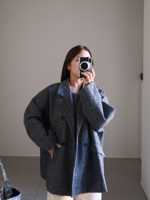 セール】1枚で主役級“ジャコット”。グレンチェック ダブル ショート丈