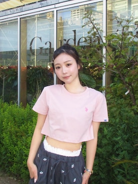 「クロップド丈」｜Ada.さん（レディース・161cm）の春コーディネート