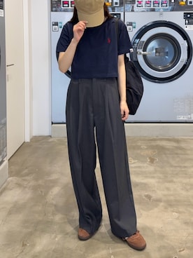 「クロップド丈」｜Ada.さん（レディース・155cm）の春コーディネート