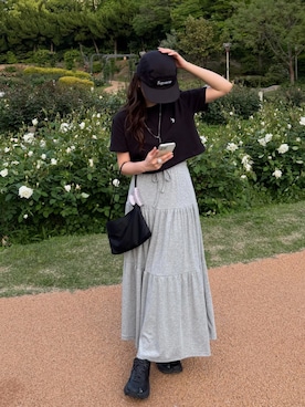 「クロップド丈」｜Ada.さん（レディース・154cm）の春コーディネート