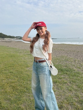「クロップド丈」｜Ada.さん（レディース・150cm）の春コーディネート
