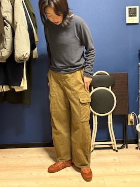 「アイテム（チノパンツ）」を使った、beさん（レディース・166cm）の秋コーディネート