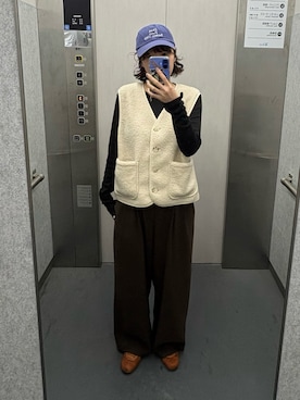 「レディースファッション」｜「アイテム（スラックス）」を使った、beさん（レディース・166cm）の秋コーディネート