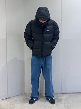 「XLARGE（エクストララージ）のアイテム（ダウンジャケット/コート）」を使った、りょうへいさん（メンズ・180cm）の冬コーディネート