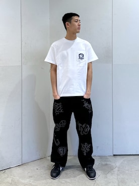 「XLARGE原宿」｜りょうへいさん（メンズ・180cm）の春コーディネート
