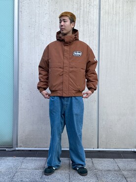 「XLARGE（エクストララージ）のアイテム（ブルゾン）」を使った、りょうへいさん（メンズ・180cm）の冬コーディネート