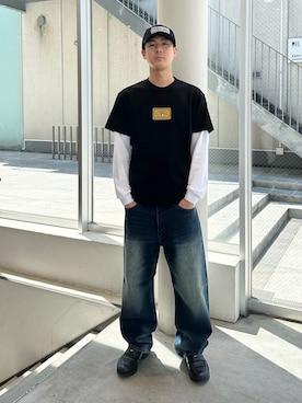 「XLARGE（エクストララージ）のアイテム（キャップ）」を使った、りょうへいさん（メンズ・180cm）の春コーディネート