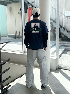 「XLARGE（エクストララージ）のアイテム（キャップ）」を使った、りょうへいさん（メンズ・180cm）の春コーディネート