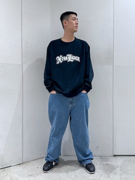 「XLARGE原宿」｜りょうへいさん（メンズ・180cm）の春コーディネート